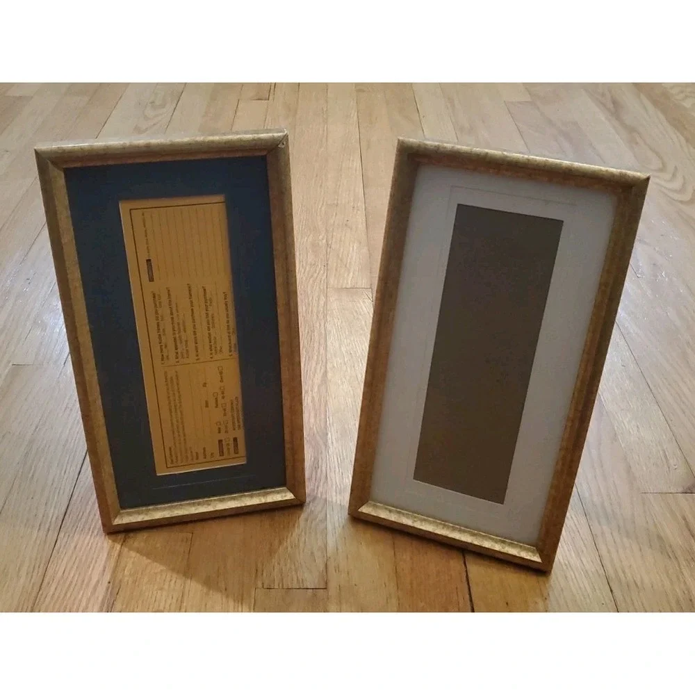 Vintage Kodak Portrait Studio Picture Frames Pair Gold Mottled Intercraft